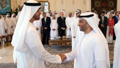 الدكتور سالم الكتبي يتشرف بالسلام على صاحب السمو الشيخ محمد بن زايد آل نهيان، ولي عهد أبوظبي آنذاك ورئيس الدولة حاليًا، 2017.