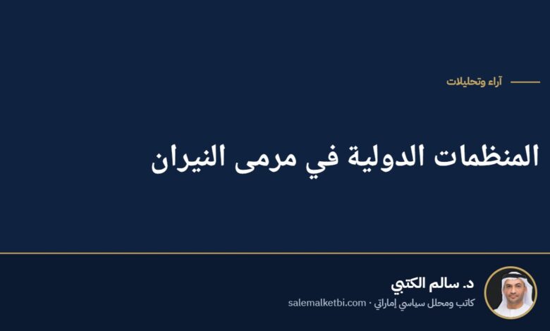المنظمات الدولية في مرمى النيران