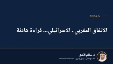 الاتفاق المغربي ـ الاسرائيلي... قراءة هادئة