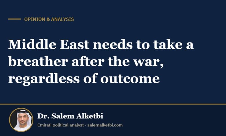 Middle East needs to take a breather after the war, regardless of outcome – Dr. Salem Alketbi