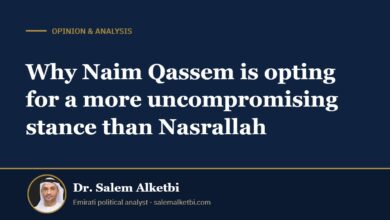Why Naim Qassem is opting for a more uncompromising stance than Nasrallah – Dr. Salem Alketbi