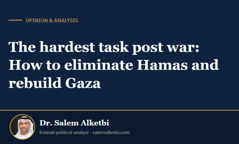 The hardest task post war: How to eliminate Hamas and rebuild Gaza – Dr. Salem Alketbi