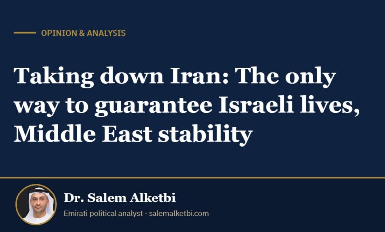 Taking down Iran: The only way to guarantee Israeli lives, Middle East stability – Dr. Salem Alketbi