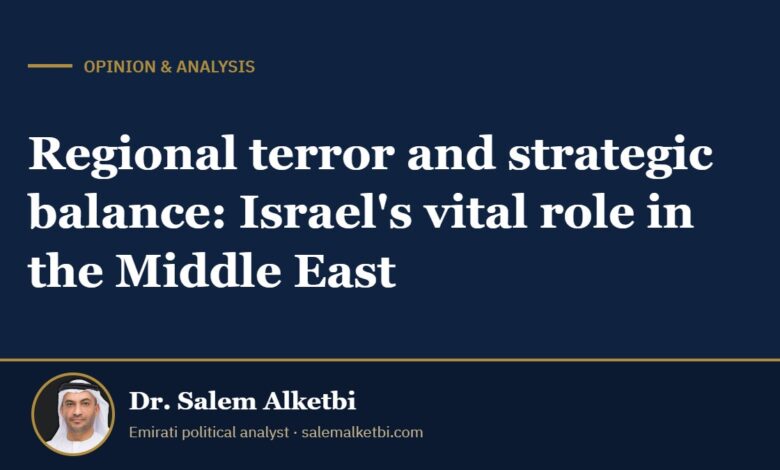 Regional terror and strategic balance: Israel's vital role in the Middle East – Dr. Salem Alketbi