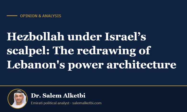 Hezbollah under Israel’s scalpel: The redrawing of Lebanon's power architecture – Dr. Salem Alketbi