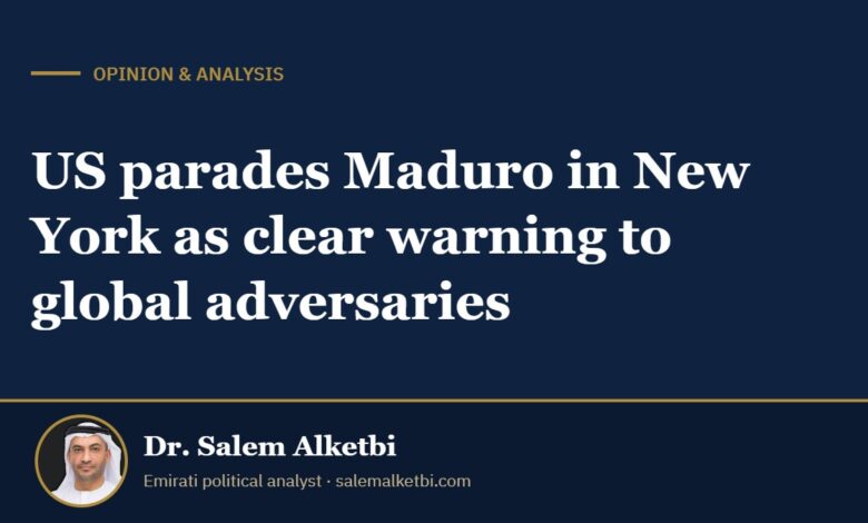 US parades Maduro in New York as clear warning to global adversaries – Dr. Salem Alketbi