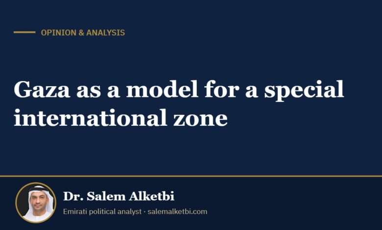 Gaza as a model for a special international zone – Dr. Salem Alketbi