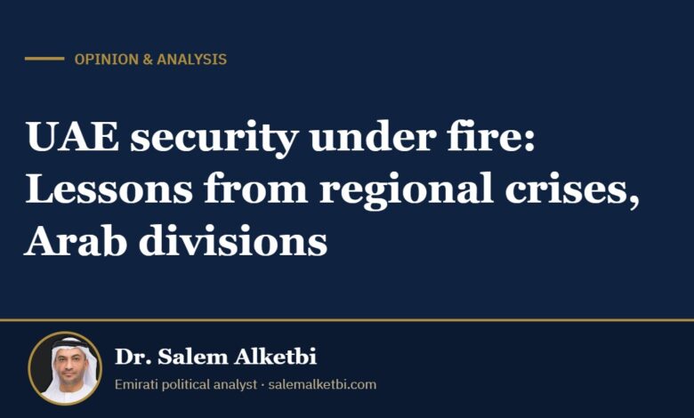UAE security under fire: Lessons from regional crises, Arab divisions – Dr. Salem Alketbi