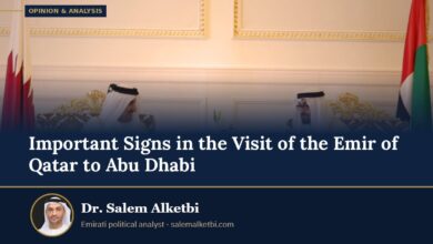 Important Signs in the Visit of the Emir of Qatar to Abu Dhabi – Dr. Salem Alketbi