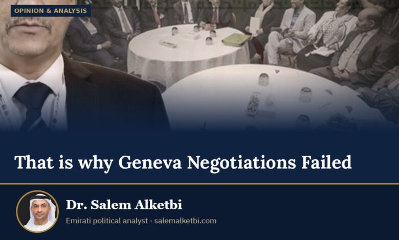 That is why Geneva Negotiations Failed – Dr. Salem Alketbi