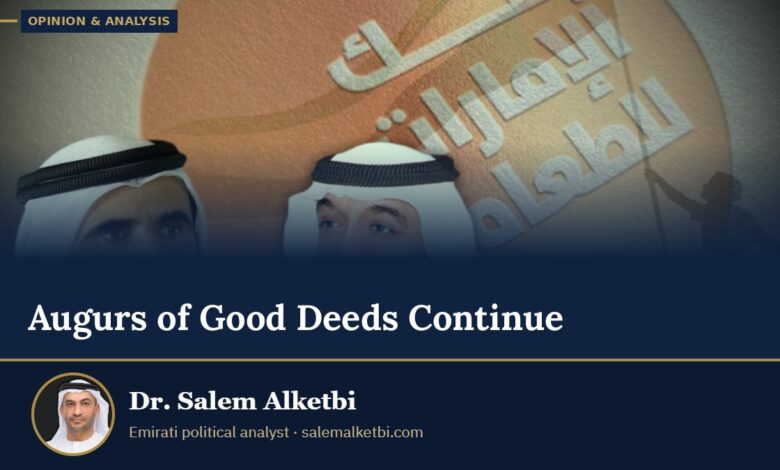 Augurs of Good Deeds Continue – Dr. Salem Alketbi