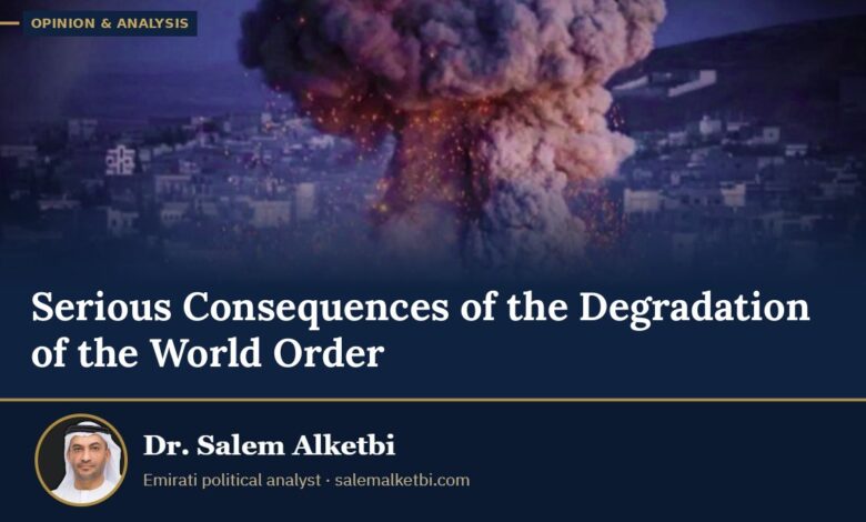 Serious Consequences of the Degradation of the World Order – Dr. Salem Alketbi