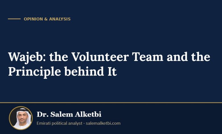 Wajeb: the Volunteer Team and the Principle behind It – Dr. Salem Alketbi