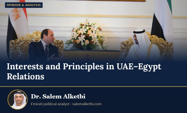 Interests and Principles in UAE–Egypt Relations – Dr. Salem Alketbi