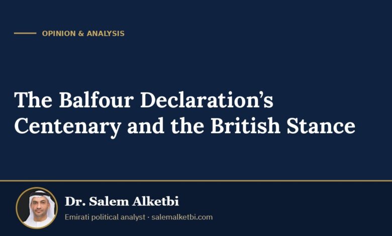 The Balfour Declaration’s Centenary and the British Stance – Dr. Salem Alketbi