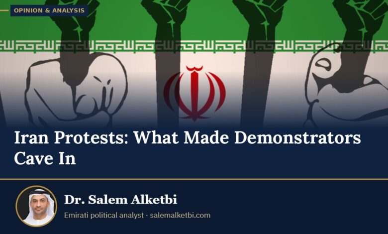 Iran Protests: What Made Demonstrators Cave In – Dr. Salem Alketbi