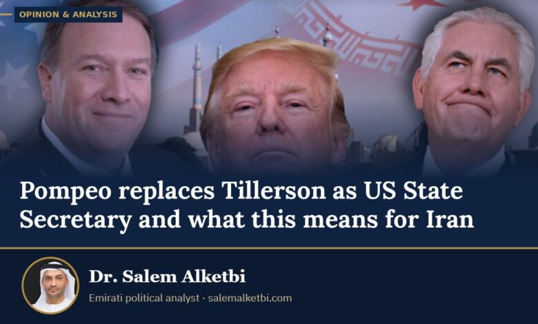Pompeo replaces Tillerson as US State Secretary and what this means for Iran – Dr. Salem Alketbi