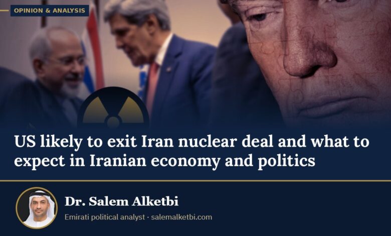 US likely to exit Iran nuclear deal and what to expect in Iranian economy and politics – Dr. Salem Alketbi