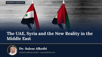 The UAE, Syria and the New Reality in the Middle East – Dr. Salem Alketbi