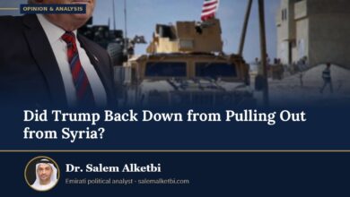 Did Trump Back Down from Pulling Out from Syria? – Dr. Salem Alketbi