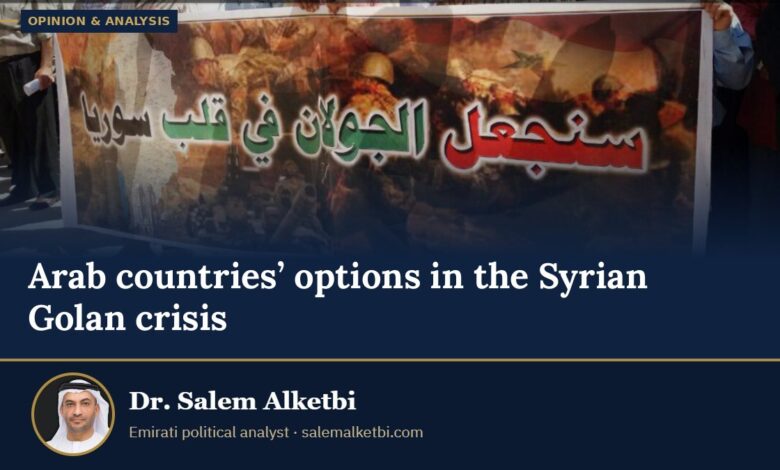 Arab countries’ options in the Syrian Golan crisis – Dr. Salem Alketbi