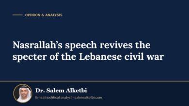 Nasrallah’s speech revives the specter of the Lebanese civil war – Dr. Salem Alketbi