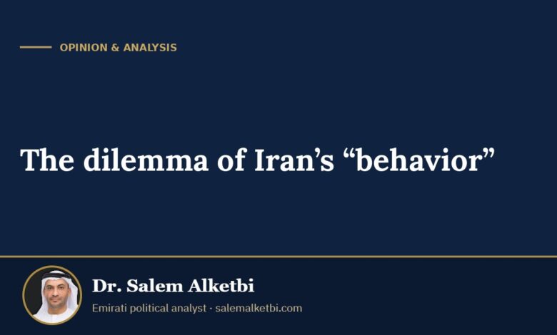 The dilemma of Iran’s “behavior” – Dr. Salem Alketbi