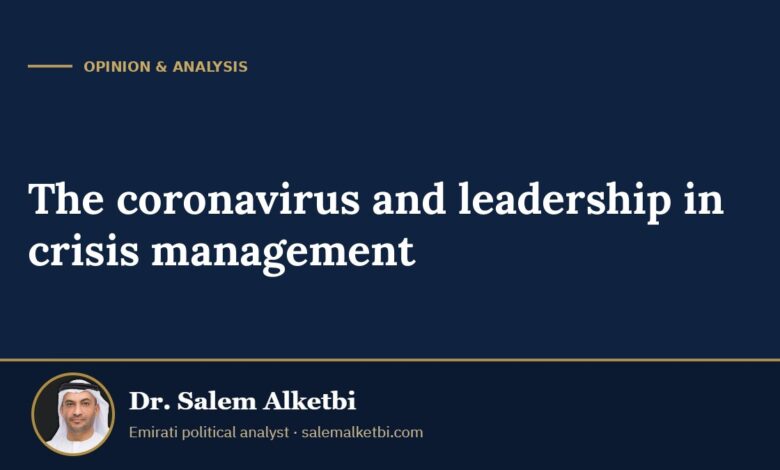 The coronavirus and leadership in crisis management – Dr. Salem Alketbi