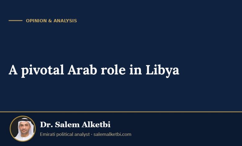 A pivotal Arab role in Libya – Dr. Salem Alketbi