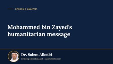 Mohammed bin Zayed’s humanitarian message – Dr. Salem Alketbi