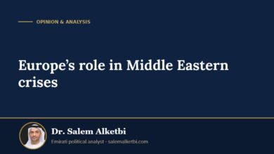 Europe’s role in Middle Eastern crises – Dr. Salem Alketbi