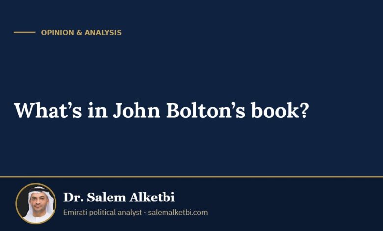 What’s in John Bolton’s book? – Dr. Salem Alketbi