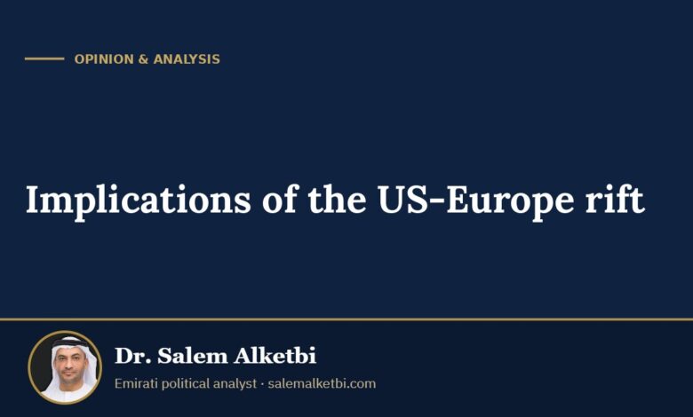 Implications of the US-Europe rift – Dr. Salem Alketbi