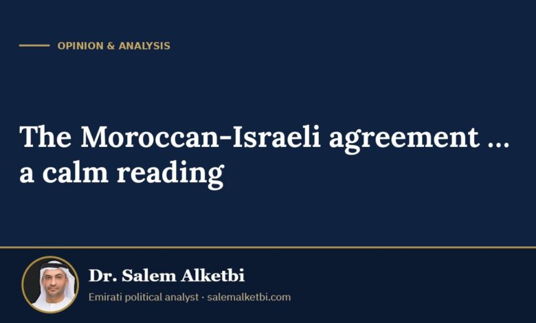 The Moroccan-Israeli agreement … a calm reading – Dr. Salem Alketbi