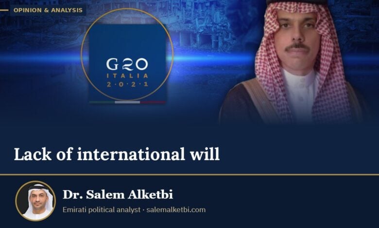 Lack of international will – Dr. Salem Alketbi
