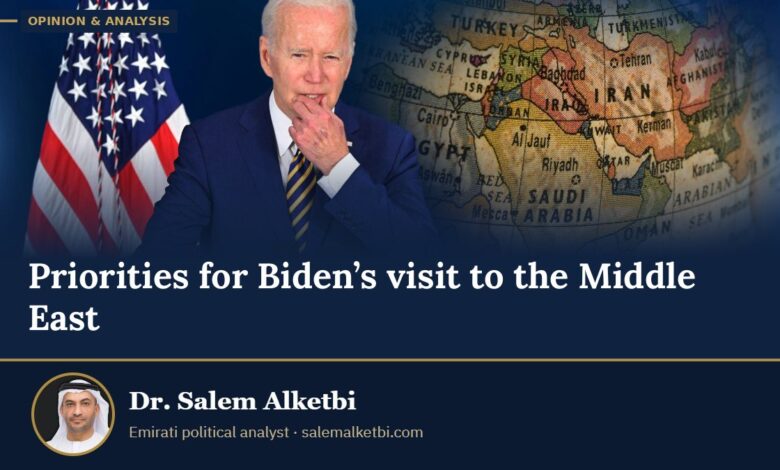 Priorities for Biden’s visit to the Middle East – Dr. Salem Alketbi