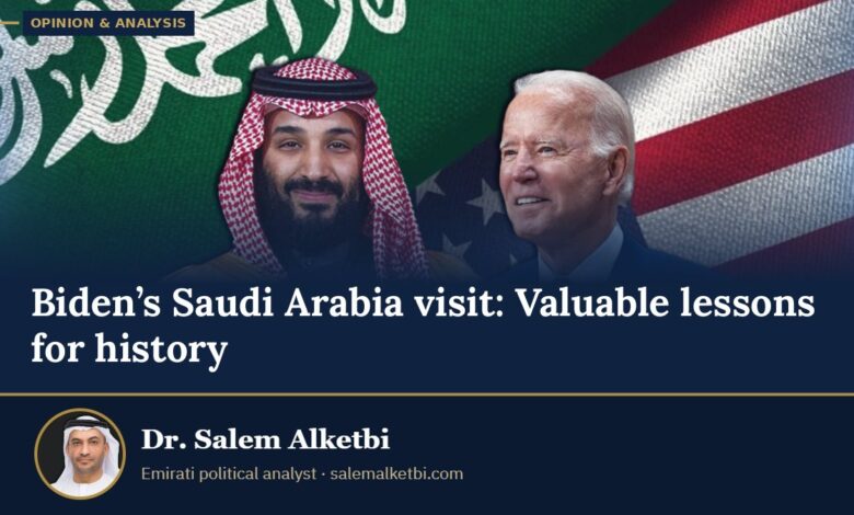 Biden’s Saudi Arabia visit: Valuable lessons for history – Dr. Salem Alketbi