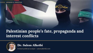 Palestinian people’s fate, propaganda and interest conflicts – Dr. Salem Alketbi
