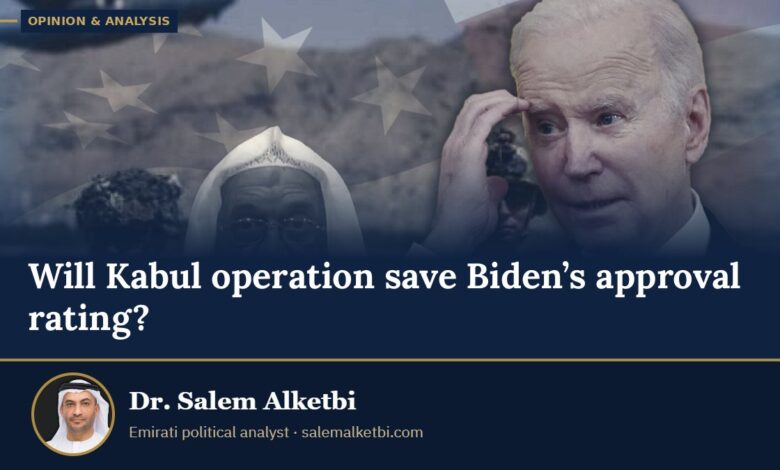 Will Kabul operation save Biden’s approval rating? – Dr. Salem Alketbi