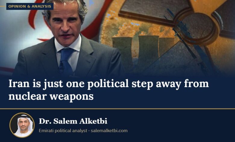 Iran is just one political step away from nuclear weapons – Dr. Salem Alketbi