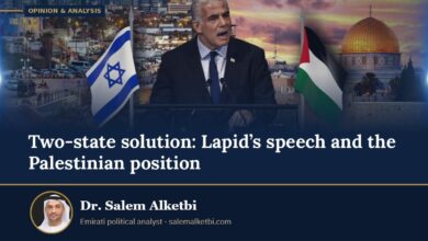 Two-state solution: Lapid’s speech and the Palestinian position – Dr. Salem Alketbi