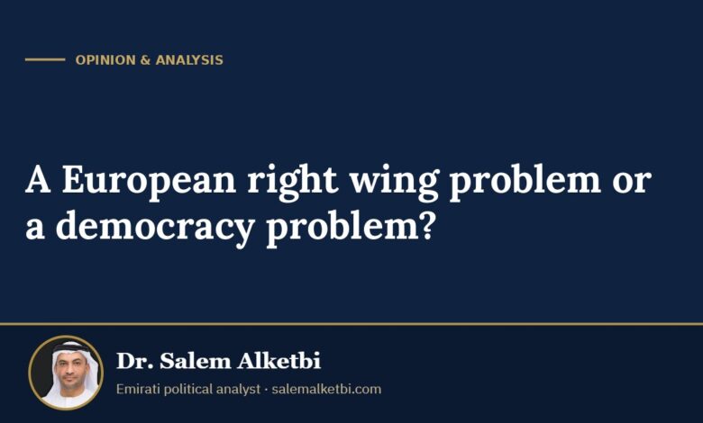 A European right wing problem or a democracy problem? – Dr. Salem Alketbi