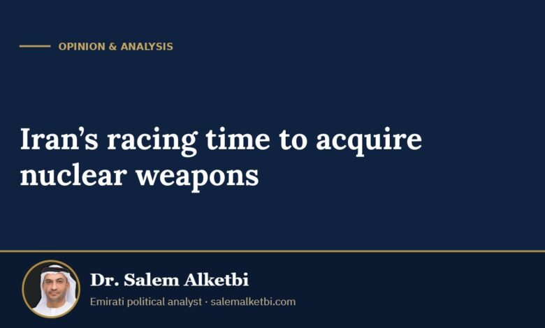 Iran’s racing time to acquire nuclear weapons – Dr. Salem Alketbi