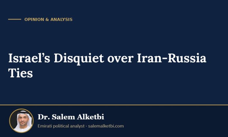 Israel’s Disquiet over Iran-Russia Ties – Dr. Salem Alketbi