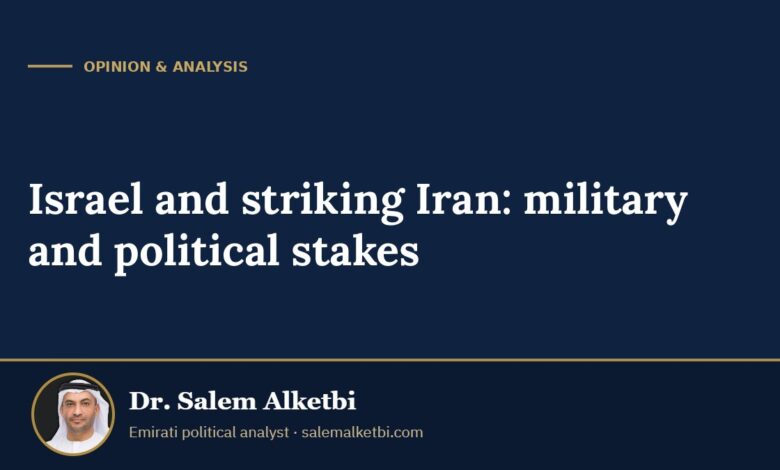 Israel and striking Iran: military and political stakes – Dr. Salem Alketbi
