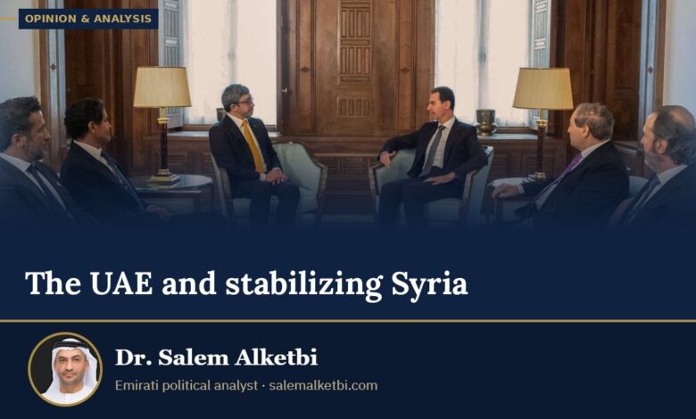 The UAE and stabilizing Syria – Dr. Salem Alketbi