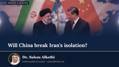 Will China break Iran’s isolation? – Dr. Salem Alketbi