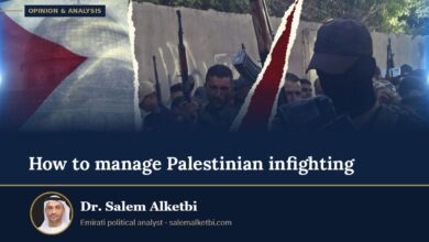 How to manage Palestinian infighting – Dr. Salem Alketbi