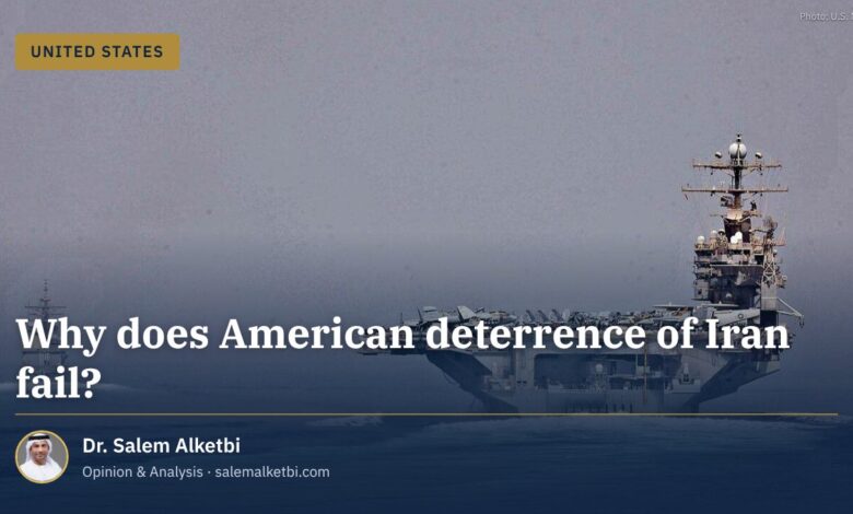 Why does American deterrence of Iran fail?