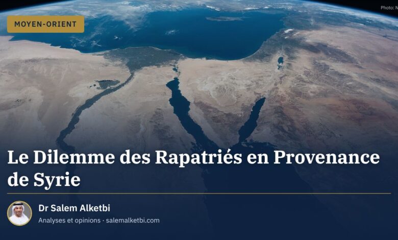 Le Dilemme des Rapatriés en Provenance de Syrie – Dr Salem Alketbi